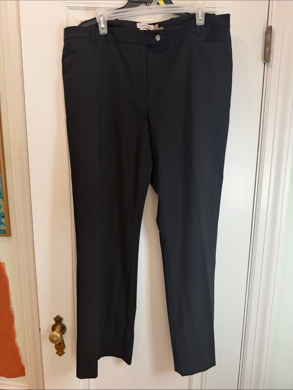 Calvin Klein Black Modern Fit Straight-Leg Work Trousers